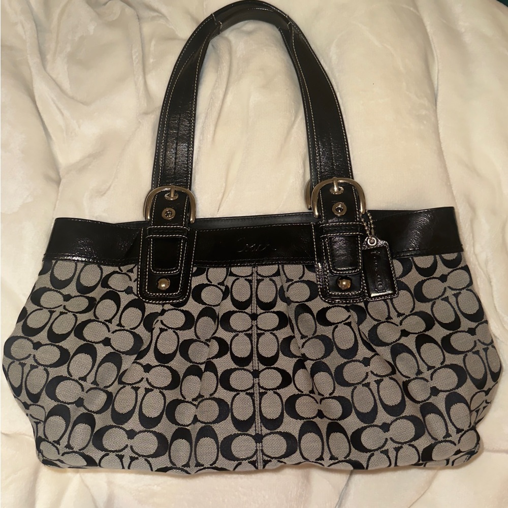 Coach Black and Gray Tote